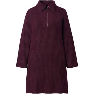 Ulla Popken Gebreide jurk  wijnrood