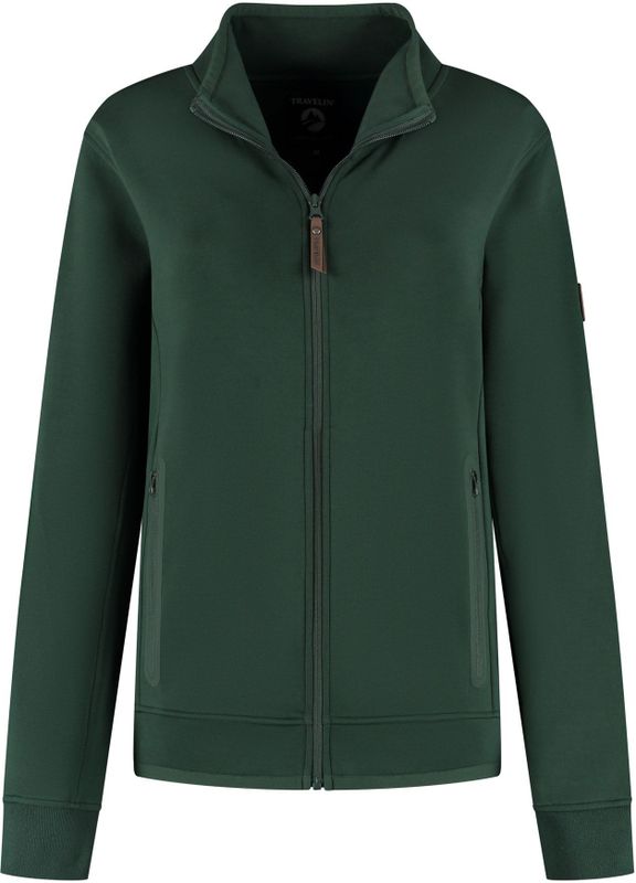 Travelin - Olia - Outdoorvest - Donkergroen - Sweatvest