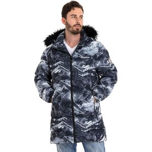 CIPO & BAXX Winterjas  grijs / zwart / wit