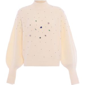 faina Trui  gemengde kleuren / wolwit