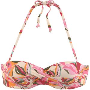 s.Oliver Bikinitop 'Bauhinia'  taupe / donkergroen / oranje / lichtroze