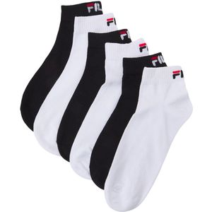 Fila - Invisible Plain Socks - Zwart - Katoenmengsel - Set van 6 paar