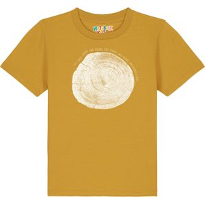 watabout.kids Shirt 'Baumscheibe'  oker / wit