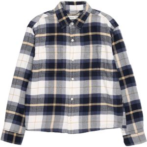 Abercrombie & Fitch - Overhemd - Crème/Navy - Flanel - Geruit - Lange Mouw