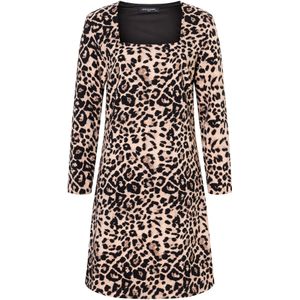 Ana Alcazar Jurk 'Adana'  lichtbruin / zwart