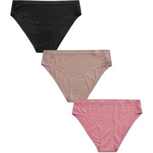 Next Slip  donkerbeige / oudroze / zwart