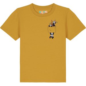 watabout.kids Shirt 'Pocket Pandas'  oker / gemengde kleuren