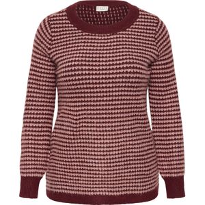 KAFFE CURVE Trui 'Eliona'  beige / bessen