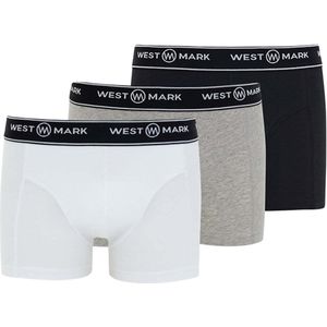WESTMARK LONDON Boxershorts 'Atlas'  grijs gemêleerd / zwart / wit