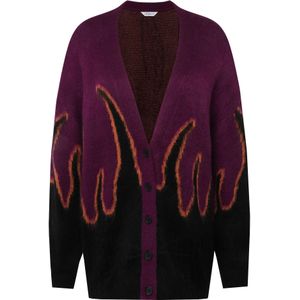 Studio Untold Gebreid vest  lila / oranje / zwart