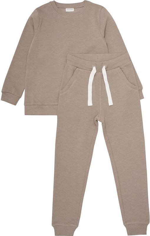 MINYMO - Joggingpak - Lichtbruin - 2-delig - Normale Pasvorm - Lange Mouw