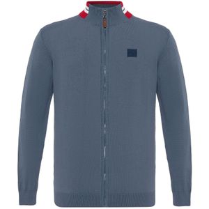 Jacey Quinn Gebreid vest  saffier / rood / wit