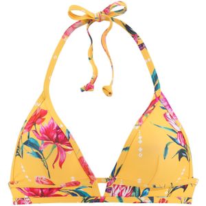 Halterbikini - Bloemenprint - Gladde Stof - Wijdte Verstelbaar