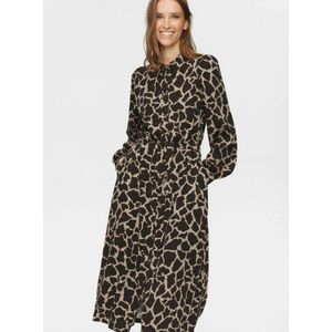 NÜMPH Blousejurk ' HANA '  bruin / zwart gemêleerd