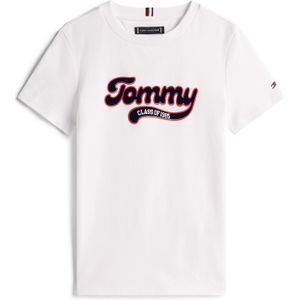 TOMMY HILFIGER Shirt 'VARSITY'  rood / zwart / wit
