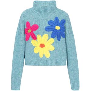 IZIA Oversized trui  royal blue/koningsblauw / lichtblauw / geel / pink