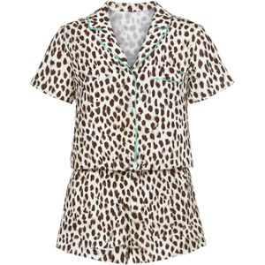 For You Moda Pyjama  blauw / bruin / wit