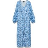 Vmsmilla - Lange Jurk - Gebloemd - V-Hals - Lange Mouwen - Enkel Lengte