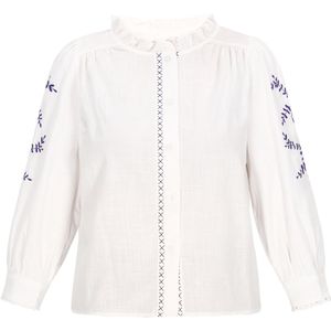 Gaya Blouse 'Fashion Look'  blauw / wit