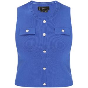 faina Gebreide top 'Fashion Look'  blauw