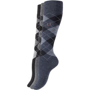 Vincent Creation - Karo Classic - Kniekousen - Smoky Blue - 3 Pack