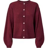 Pcida - Gebreid Vest - Knoopsluiting - Ronde Hals - Lange Mouwen