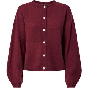 Pcida - Gebreid Vest - Knoopsluiting - Ronde Hals - Lange Mouwen