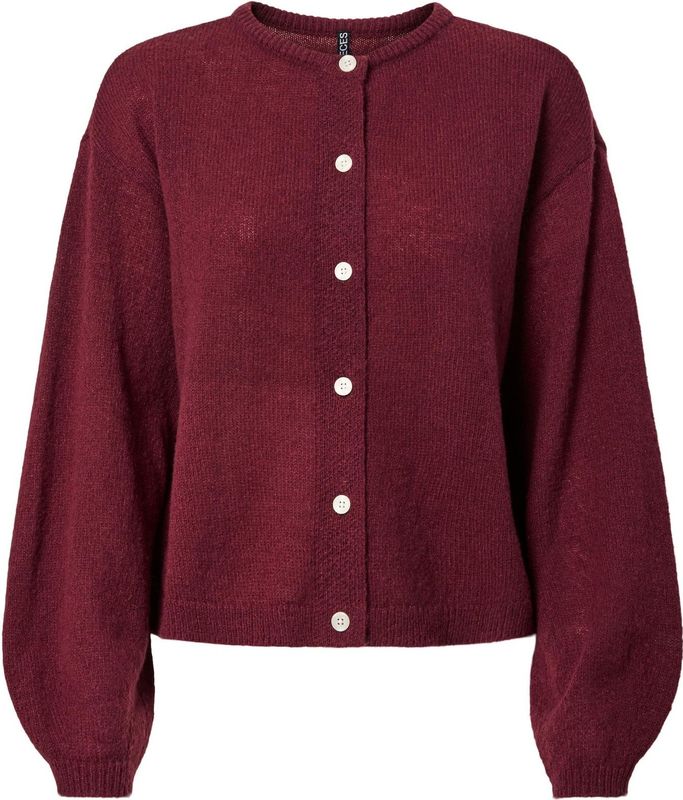 Pcida - Gebreid Vest - Knoopsluiting - Ronde Hals - Lange Mouwen