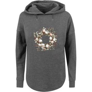 F4NT4STIC Sweatshirt 'Osterkranz Eierkranz Blumenring'  donkergrijs / gemengde kleuren