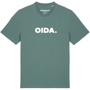 Watapparel Shirt ' Oida '  groen / wit