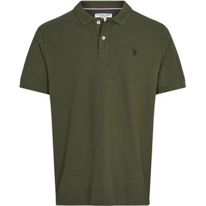 U.S. POLO ASSN. Overhemd 'Alfred'  donkerblauw / donkergroen
