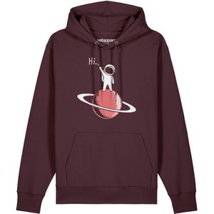 Watapparel Sweatshirt 'Astronaut says Hi'  gemengde kleuren / donkerrood