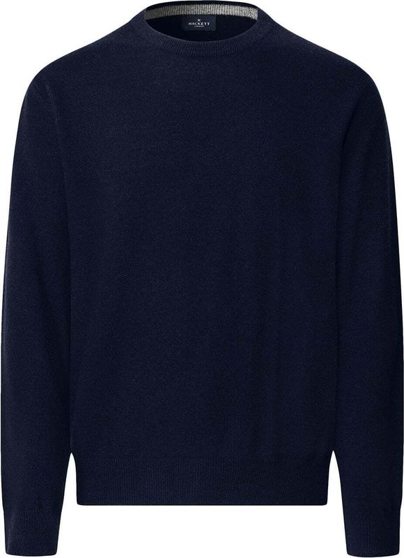 Hackett London - Gebreide Trui - Donkerblauw - Ronde Hals