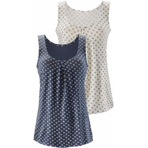 LASCANA Top  smoky blue / natuurwit