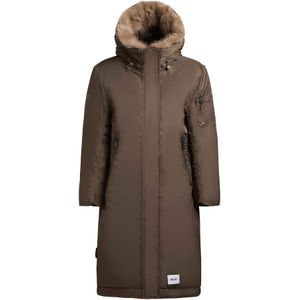 khujo Winterjas 'Oliva'  chocoladebruin / brokaat