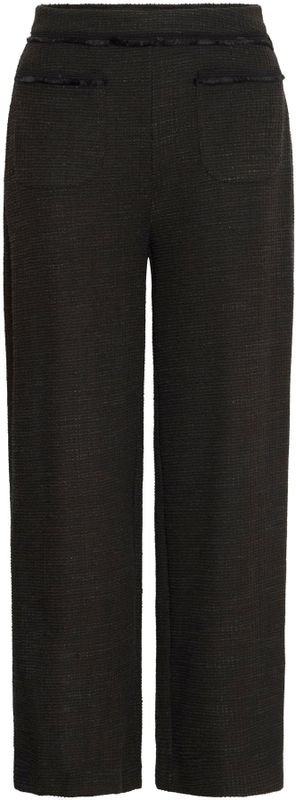 ICHI - KATE FRINGA - Damesbroek - Verkorte Pasvorm - Structuurmotief