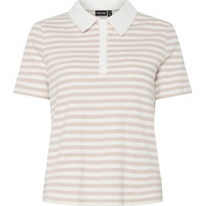 Pcdonna - Rib Polo Top - Poloshirt - Katoen - Nauwsluitend