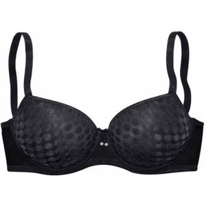 Lascana - Bh - Zwart - Met Steuncups en Kant - Licht Gewatteerd