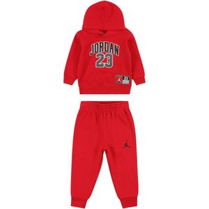 Jordan Joggingpak  grijs / rood / zwart / wit