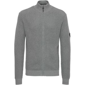 INDICODE JEANS Gebreid vest 'Revil'  grijs