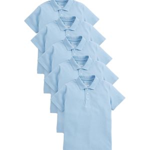 Next - Shirt - Azuur - Poloshirt - Kwartmouw - 5 Pack