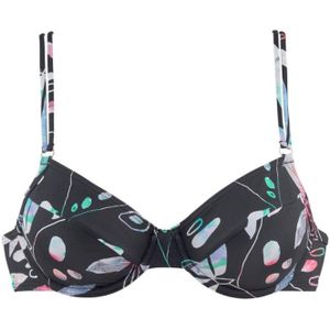 SUNSEEKER Bikinitop 'Leaves'  zwart / wit