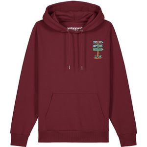 Watapparel Sweatshirt ' Adventure is everywhere '  gemengde kleuren / bourgogne
