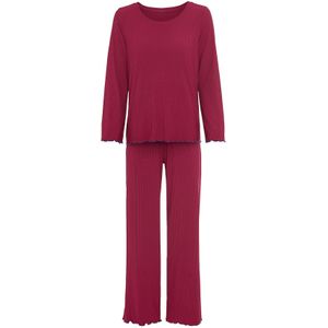 LSCN by LASCANA - Pyjama - Bessenrood - Set van 2 - Lange Mouwen