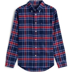 TOMMY HILFIGER Overhemd 'Tartan'  blauw / rood / wit