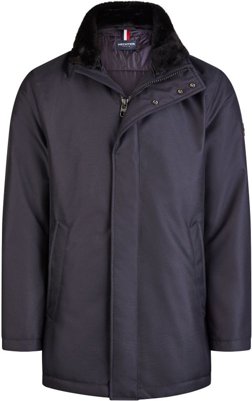 HECHTER PARIS - Lange Herenjas - Opstaande Kraag - Blinde Ritssluiting