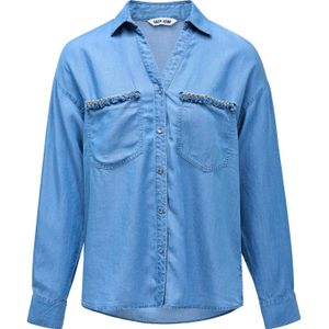 Salsa Jeans - Blouse - Blauw - Klassieke Blouse - Lange Mouw