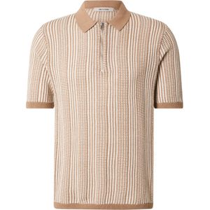 Only & Sons Trui 'ONSKETIL'  donkerbeige / wit