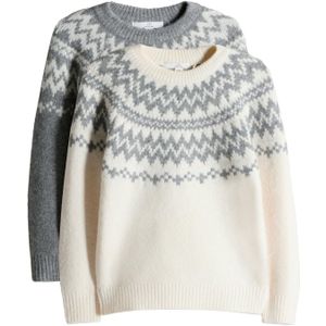 The Set Trui  donkergrijs / natuurwit