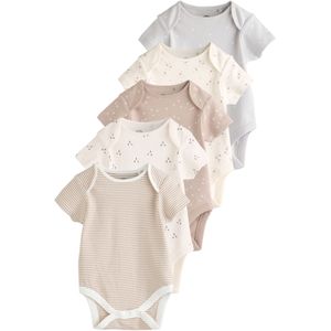 Next Rompertje/body  beige / ecru / donkerbeige / lichtgrijs